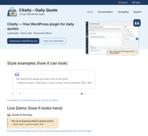 Citatly - daily quote - WordPress Plugin
