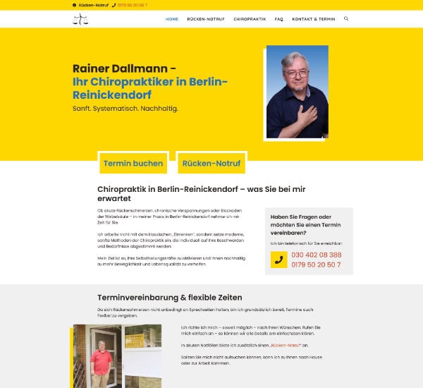 Chiropraktiker Webseite - Rainer Dallmann Chiropraktiker Webseite - Rainer Dallmann